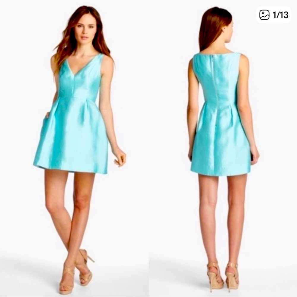 Breakfast at Tiffany’s in this Kate Spade Tiffany blue silk - Picture 1 of 11
